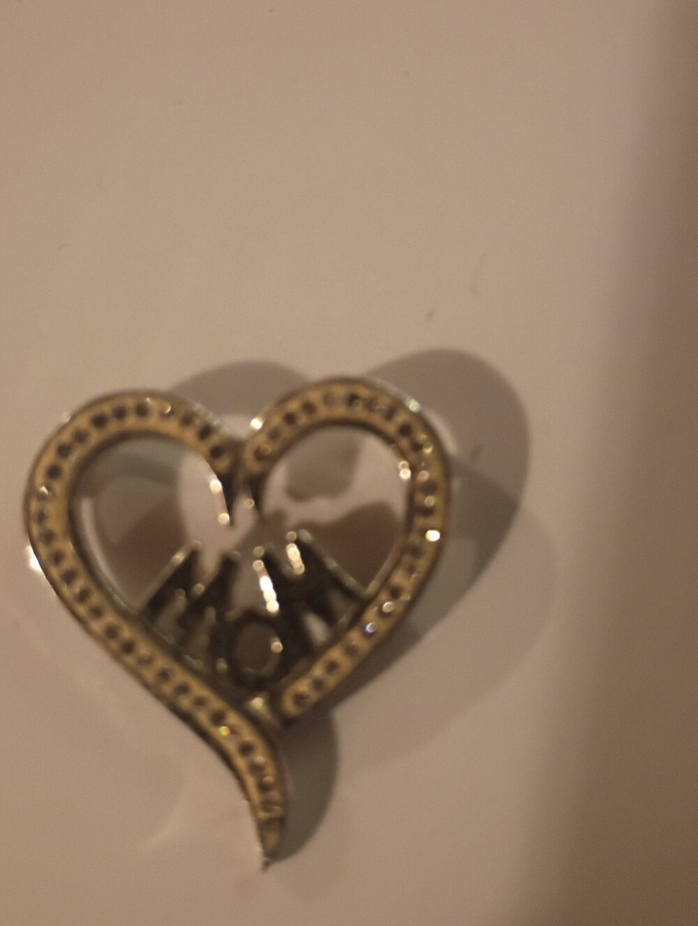Gold-Tone Heart Pendant Women Jewelry
